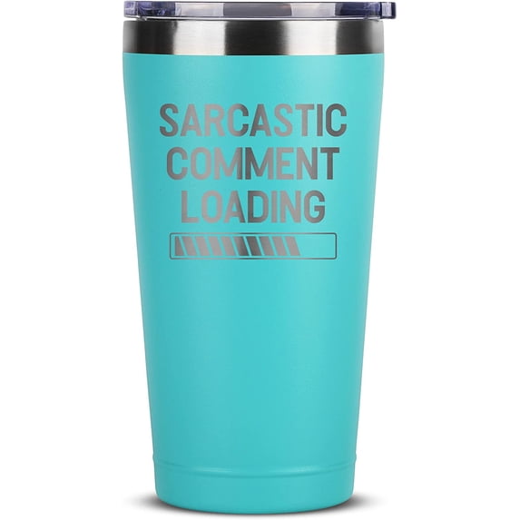 Funny Gifts for Women - Christmas Presents for Women - Funny Coworker Gifts for Women - Funny Travel Mug for Women - Sarcastic Comment Loading 16 oz Mint Insulated Stainless Steel Tumblers for Women