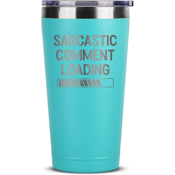 Funny Gifts for Women - Christmas Presents for Women - Funny Coworker Gifts for Women - Funny Travel Mug for Women - Sarcastic Comment Loading 16 oz Mint Insulated Stainless Steel Tumblers for Women