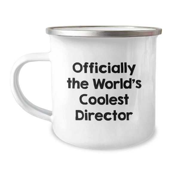 Funny Gifts from Friends for Director, Officially The World's Coolest Director Camping Mug, Unique Christmas Unique Gifts for Men