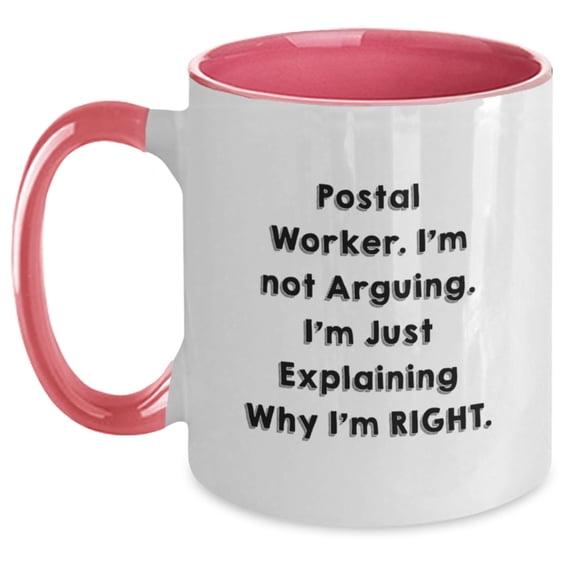 Funny Gifts from Friends for Postal Worker Two Tone Coffee Mug Christmas Unique Present