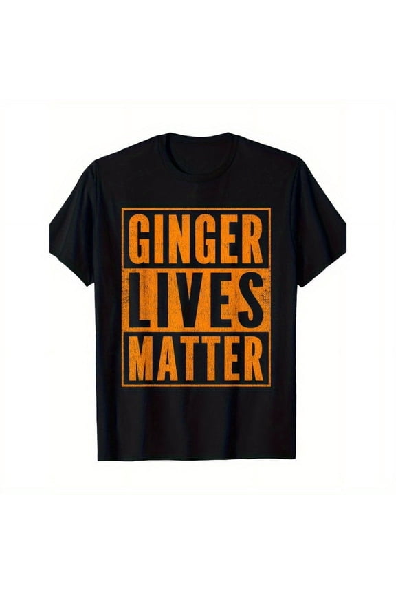 Funny Ginger Lives Matter Old School Graphic Redhead T-Shirt-100% Cotton-220g