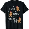 thumbnail image 1 of Funny Gingerbread Man Christmas CO Unisex Adult Small Black Crew Neck Long Sleeve Classic Fit Christmas T-Shirt tee, 1 of 4