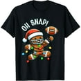 thumbnail image 1 of Funny Gingerbread Man Pajamas & PJs Xmas Holiday Oh Snap Gingerbreadman Christmas Football T-Shirt TShirt, 1 of 4