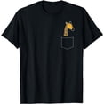 thumbnail image 1 of Funny Giraffe Design Pocket Giraffe T-Shirt, 1 of 5