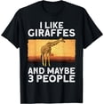thumbnail image 1 of Funny Giraffe Design Zoo Animal Lovers Softstyle Unisex T-Shirt,Black Color,Size YXS, 1 of 5
