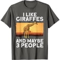 thumbnail image 1 of Funny Giraffe Design Zoo Animal Lovers Softstyle Unisex T-Shirt,Charcoal Color,Size YXL, 1 of 5