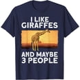 thumbnail image 1 of Funny Giraffe Design Zoo Animal Lovers Softstyle Unisex T-Shirt,Navy Color,Size 3T, 1 of 5