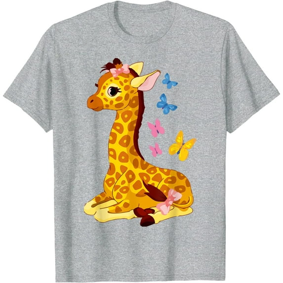 Funny Giraffe Drawing Forest Ranger Cool Mom Softstyle Unisex T-Shirt,Sport Grey Color,Size 2T
