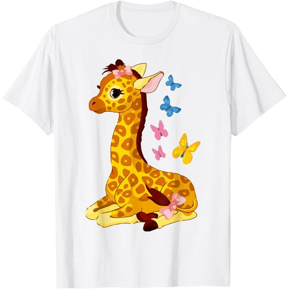 Funny Giraffe Drawing Forest Ranger Cool Mom Softstyle Unisex T-Shirt,White Color,Size M