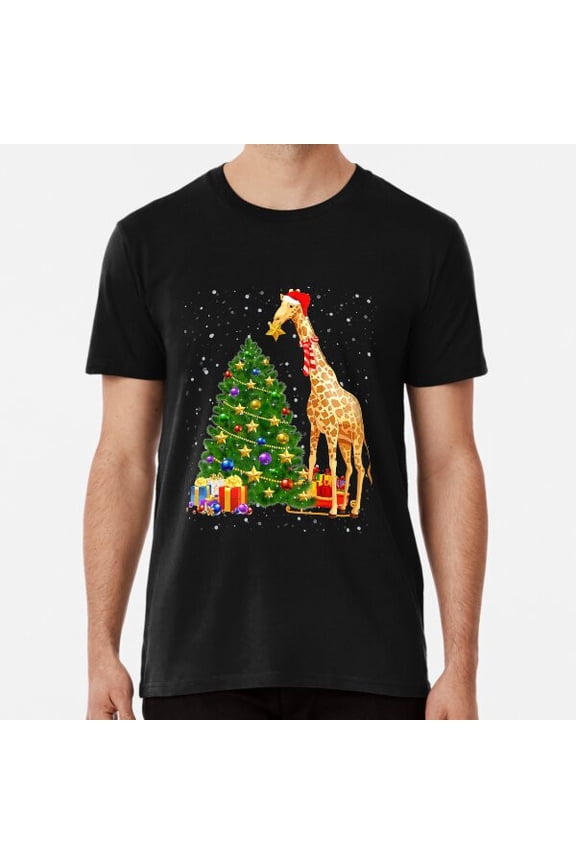 Funny Giraffe Hat in Snow Costume Shirt S-3XL Best Shirt