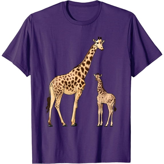 Funny Giraffe Lover Softstyle Unisex T-Shirt,Purple Color,Size 3XL