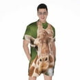 thumbnail image 1 of Funny Giraffe Short Sleeve Men'S Rompers Casual Summer Jumpsuits Outfit, 1 of 4