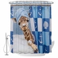 thumbnail image 1 of Funny Giraffe Shower Curtain, Waterproof Shower Curtains for Bathroom, Cute Art Modern Lovely Animals on Showering Washable Fabric Bathtub Curtain Set Bath Decor with 12 Hooks 48"x72", 1 of 8