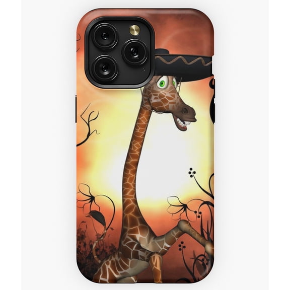 Funny Giraffe with Mexican Hat Sombrero Animal A10515&nbsp;Phone Case for iPhone 11 to 17 Pro Max