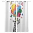 thumbnail image 1 of Funny Giraffes Blackout Curtains for Bedroom, Modern Abstract Art Colorful Clouds Thermal Insulated Kitchen Drapes with Grommets, Light Blocking Window Treatment, 2 Panels 52" x 45", 1 of 7