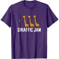 thumbnail image 1 of Funny Giraffic Jam Cute Giraffe Pun Cute Softstyle Unisex T-Shirt,Purple Color,Size YS, 1 of 5