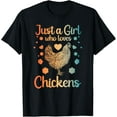 thumbnail image 1 of Funny Girl Chicken Design For Kids Women Mom Chicken Lover T-Shirt men and women can wear, black, white, gifts, 1 of 4