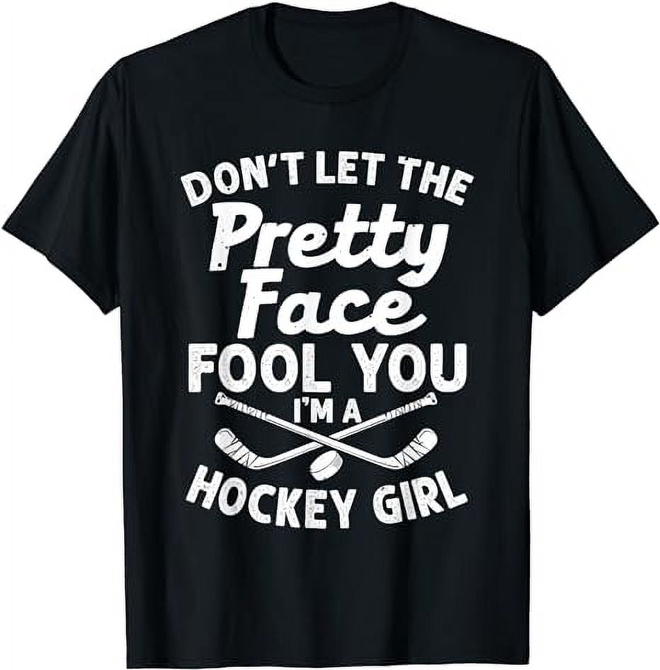 Funny Girl Hockey Gift For Women Kids Ice Hockey Players TShirt