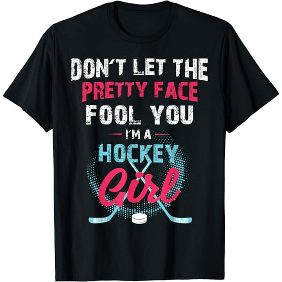 Funny Girl Ice Hockey Shirt, I'm A Hockey Girl T-Shirt