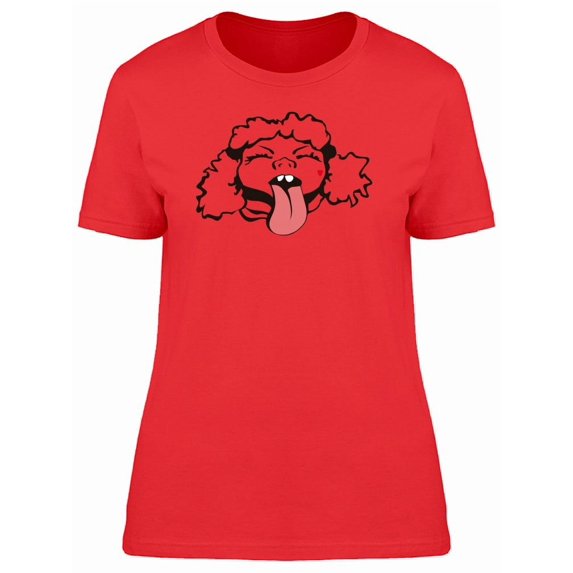 Funny Girl Tongue Out Tee Women's -Image by Shutterstock