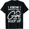 thumbnail image 1 of Funny Girl Wrestler Gift Cool Female Wrestling Lover Athlete T-Shirt, 1 of 3