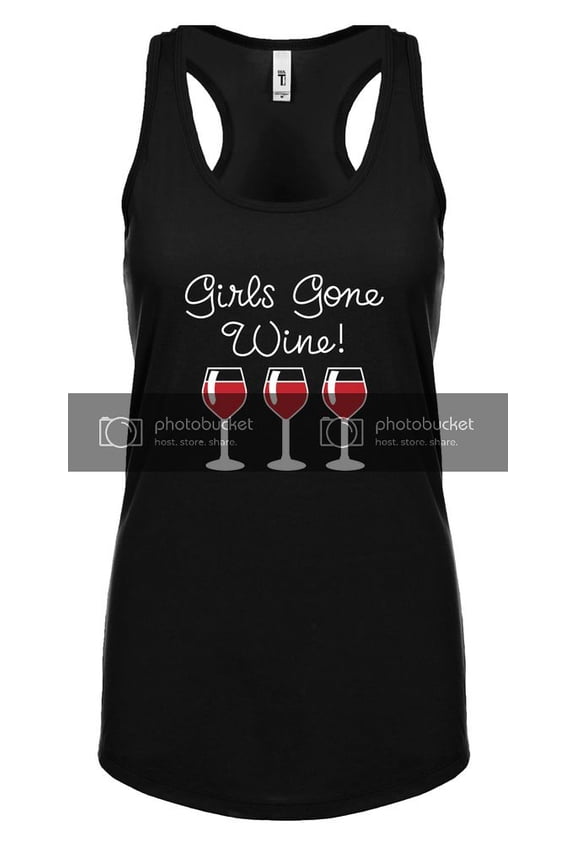 Funny Girls Gone Wine Ladies Racerback Tank Top-XXL