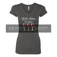 thumbnail image 1 of Funny Girls Gone Wine Women's V-Neck Short Sleeve T-Shirt-Dark Grey-XL, 1 of 4