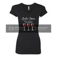 thumbnail image 1 of Funny Girls Gone Wine Women's V-Neck Short Sleeve T-Shirt-Medium, 1 of 4