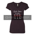thumbnail image 1 of Funny Girls Gone Wine Women's V-Neck Short Sleeve T-Shirt-Plum-XXL, 1 of 4