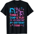 thumbnail image 1 of Funny Girls Gymnastics Birthday Themed Party Gift Women Kids T-Shirt men and women can wear, black, white, gifts, 1 of 4
