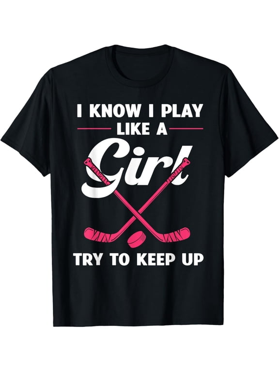 Funny Girls Hockey Designs For Women Field Hockey Novelty T-Shirt