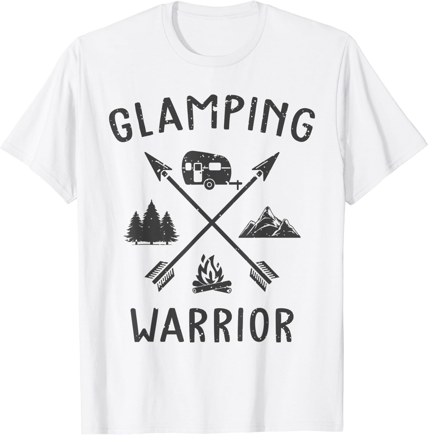 Funny Glamping Warrior Squad Gift, Cool Happy Camping Lover TShirt