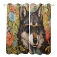 thumbnail image 1 of Funny Glasses Wolf Blackout Curtains for Bedroom Curtains Insulated Room Darkening Window Drapes for Living Room, 1 of 7