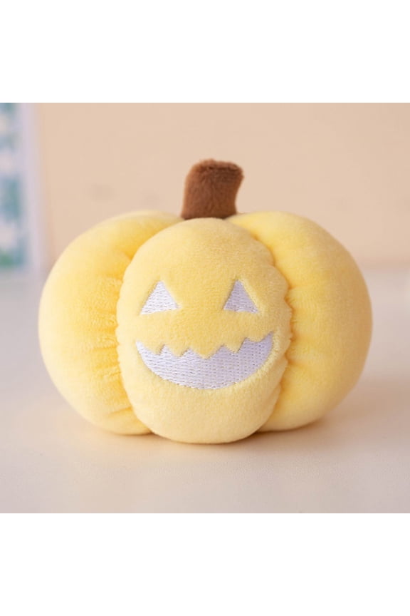 Funny Glow Pumpkin Toy Keychain for Car Keys and Accessories, Elastic Material, Halloween Novelty Item