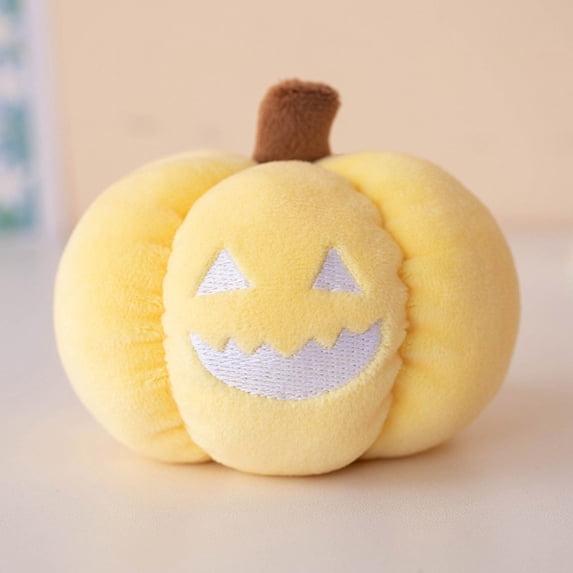 Funny Glow Pumpkin Toy Keychain for Car Keys and Accessories, Elastic Material, Halloween Novelty Item