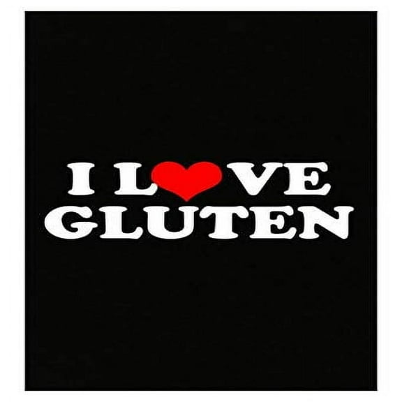 Funny Gluten Poster - Wall Art for Kitchen - I Love Heart Gift