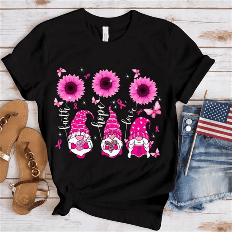 Faith Hope Love Breast Cancer T-Shirt Gift For Women Faith Hope Love Breast Cancer T-Shirt Gift For Women