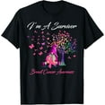 thumbnail image 1 of Funny Gnomes I'm A Survivor Breast Cancer Awareness T-ShirtMen and women, Black T-shirt, size: Extra large, 1 of 4