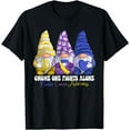 thumbnail image 1 of Funny Gnomies Bladder Cancer Awareness Month Purple Ribbon T-Shirt, 1 of 4