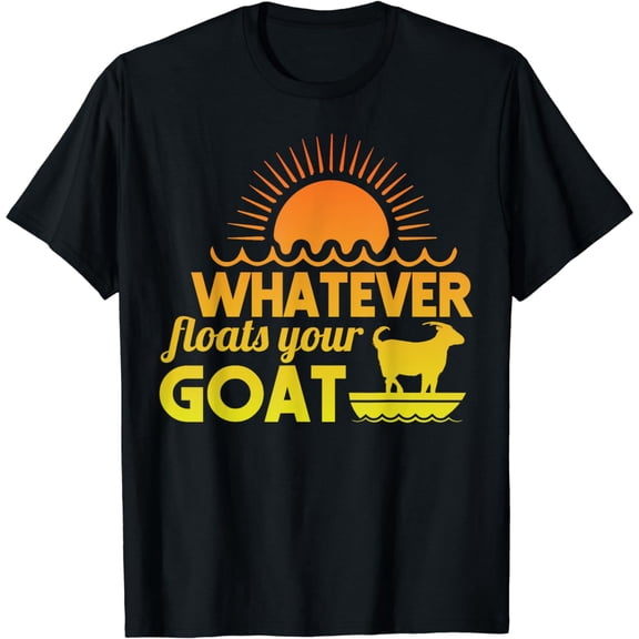 Funny Goat Boating Pun Summer Humor Unisex Graphic Short Sleeve T-Shirt