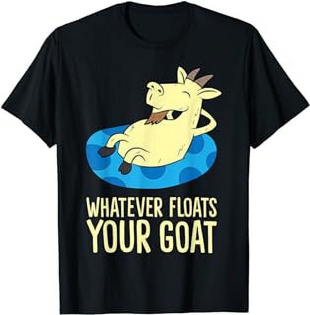 Funny Goats Dinghy Farmer Whatever Floats Your Boat Goat TShirt