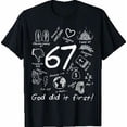thumbnail image 1 of Funny God Did It First 67 Meme Jesus Christian Bible T-Shirt, 1 of 2