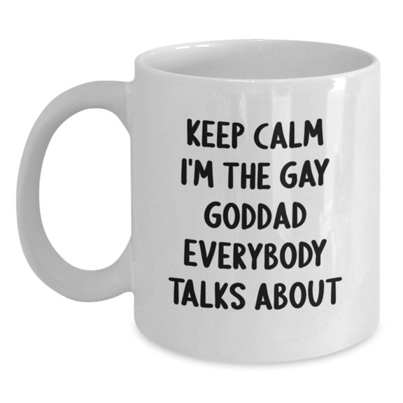 Funny Goddad White Coffee Mugs Gifts from Men to Gay Daddies This Christmas Unique Mugs for Him