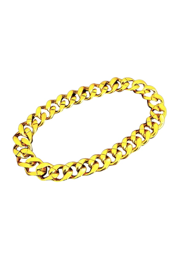 Funny Gold Necklace for Men Women Chain 80s 90s Rapper Punk Hop Shooting Prop Jewelry Accessory, 50 cm, Gold S