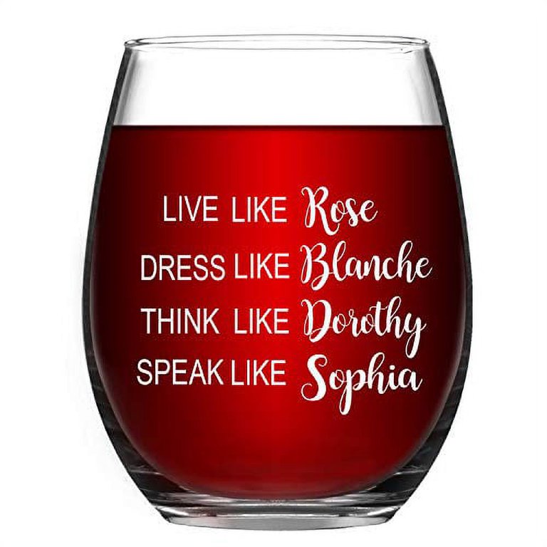 Golden Girls Wine Glass 