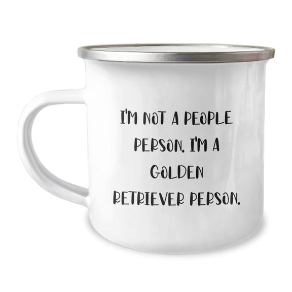 Funny Golden Retriever Dog Gifts from Friends to Golden Retriever Dog People, I'm Not A People Person. I'm A Golden Retriever Person. Birthday Unique Gifts, Camping Mug for Men, Women, Family