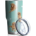 thumbnail image 1 of Funny Golden Retriever Dog Tumbler Gift for Women/Men,Double Wall Stainless Steel Vacuum Insulated Pet Water Botter Cups with Lid and Straw,30oz, 1 of 5