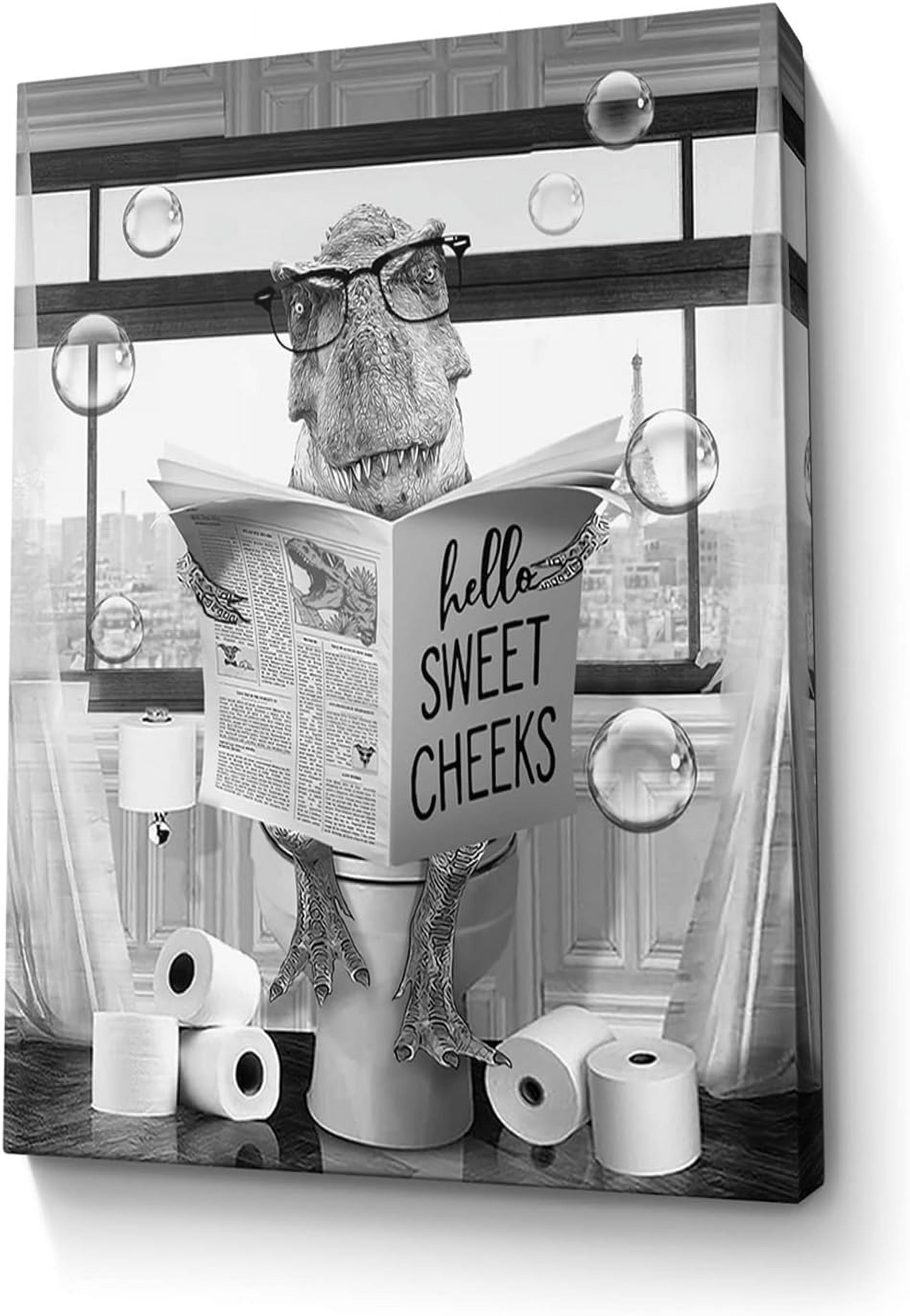 Funny GoldenNorina Wall Art Black And White Dog Bathroom Print funny-goldennorina-wall-art-black-and-white-dog-bathroom-print