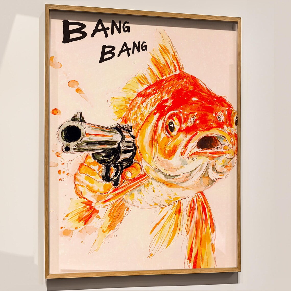 Funny Goldfish Print, Surreal Fish Poster, Trendy Art Bedroom Wall Decor,  Orange Aesthetic Art, Man Cave Gift, Unique Animal Art Wall Art, Modern  Wall Decor, 8x12 UNFRAMED - Walmart.com, image size:1140x1140