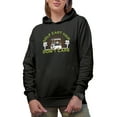 thumbnail image 1 of Funny Golf Cart Hair, Don't Care with a Buggy, Golf Player, Golfing or Golfer Themed Merch Gift, Black Hooded Sweatshirt or Hoodie, Small, 1 of 5